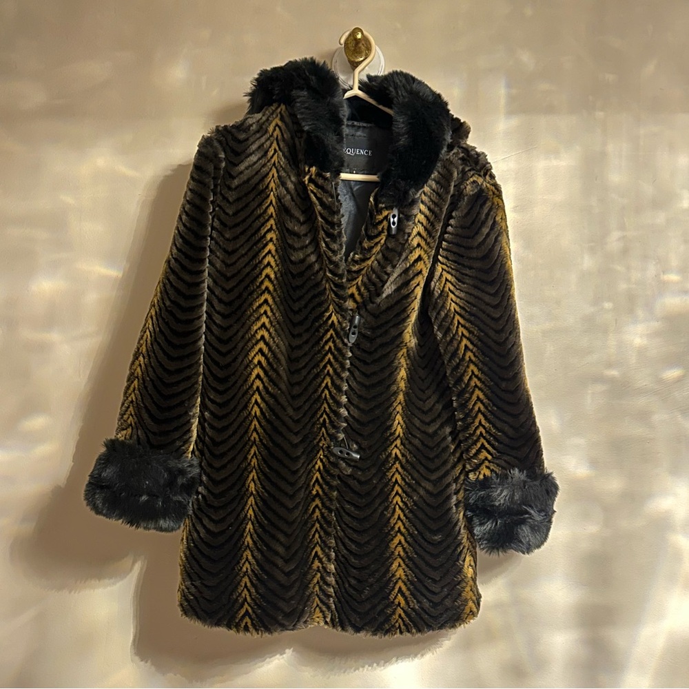 Vintage Fun Faux Fur with Hood